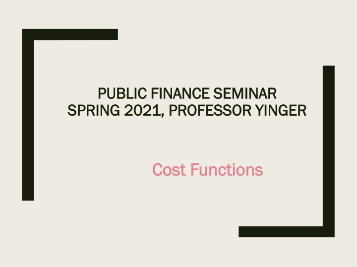 public finance seminar public finance seminar