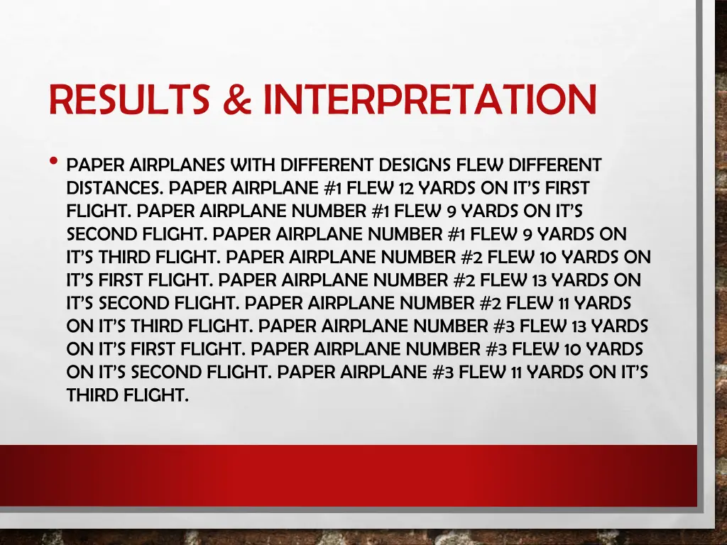 results interpretation