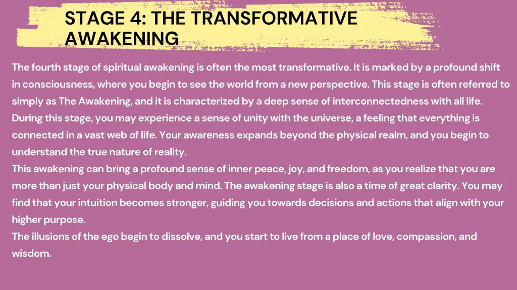 stage 4 the transformative awakening