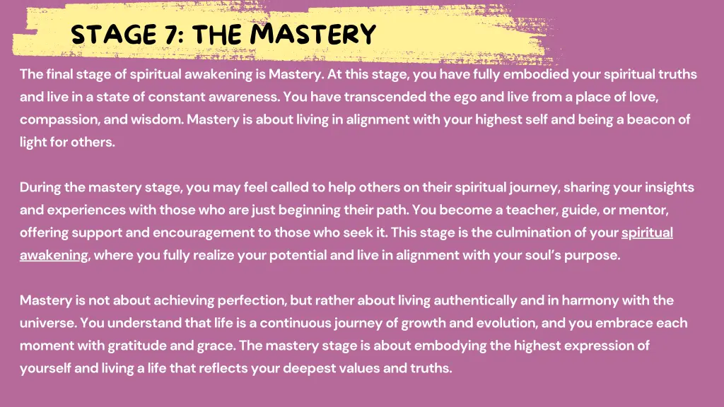 stage 7 the mastery