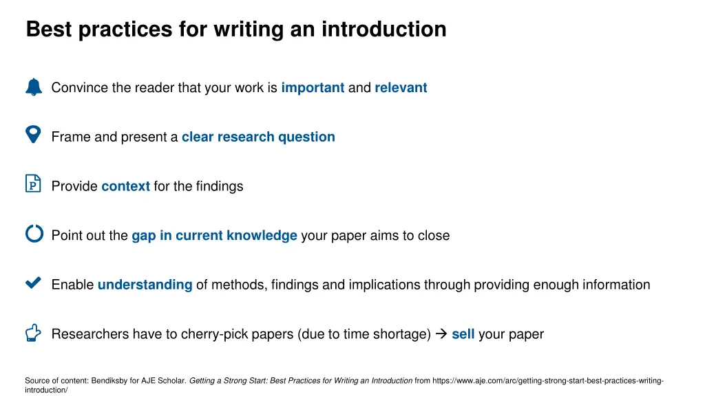 best practices for writing an introduction