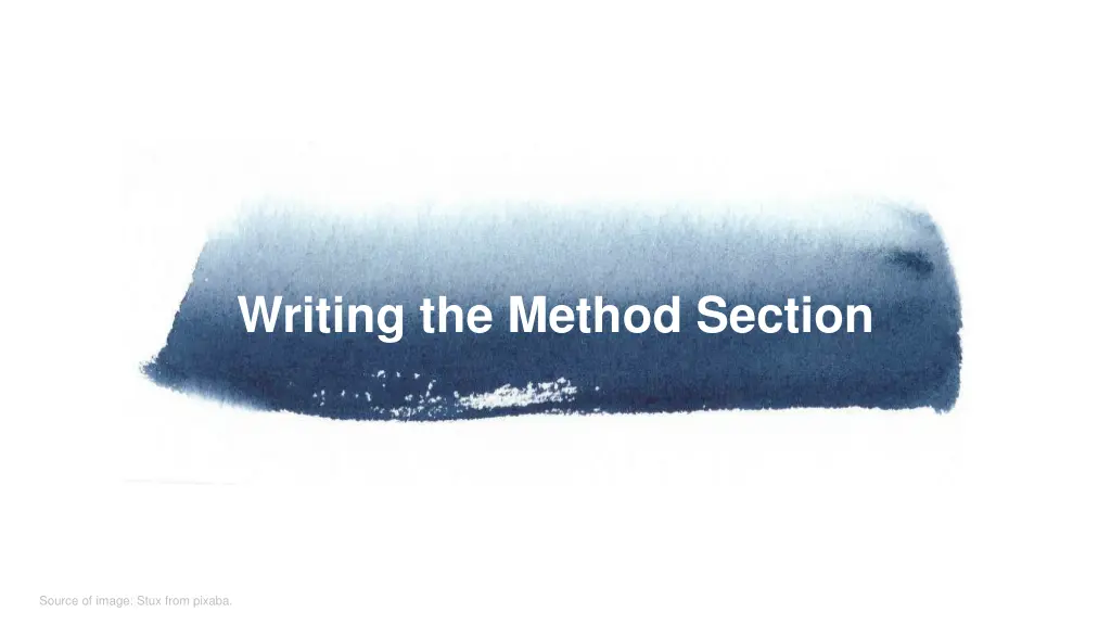 writing the method section