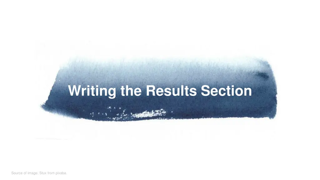 writing the results section