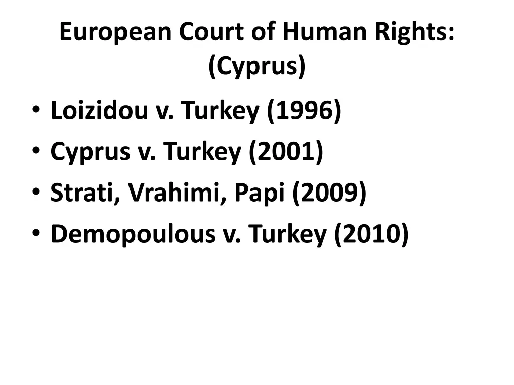 european court of human rights cyprus loizidou