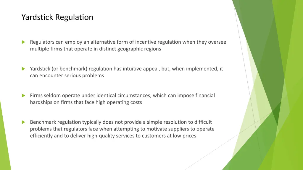 yardstick regulation