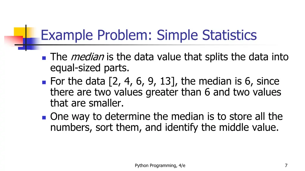 example problem simple statistics 3