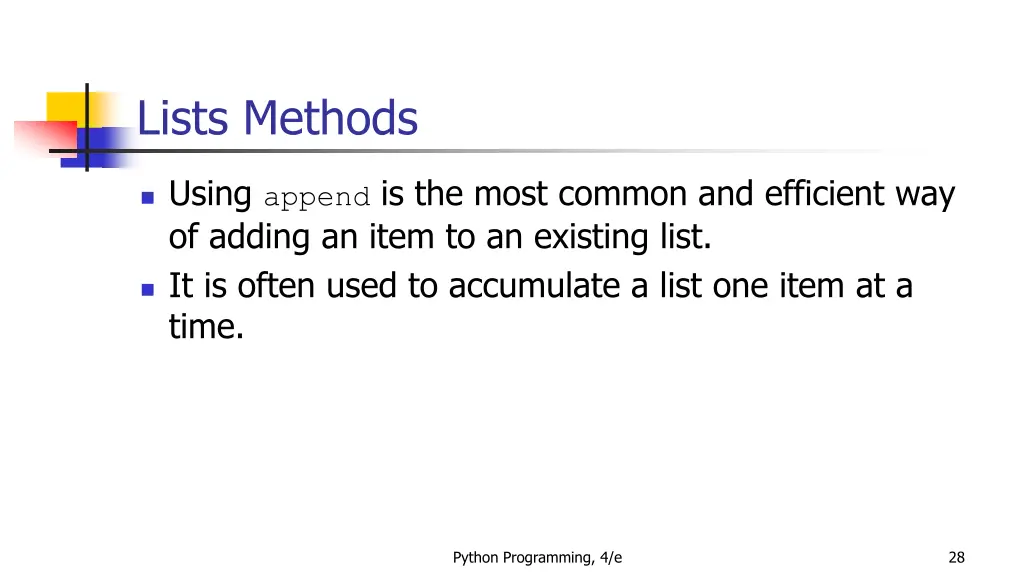 lists methods 3