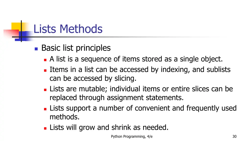 lists methods 5