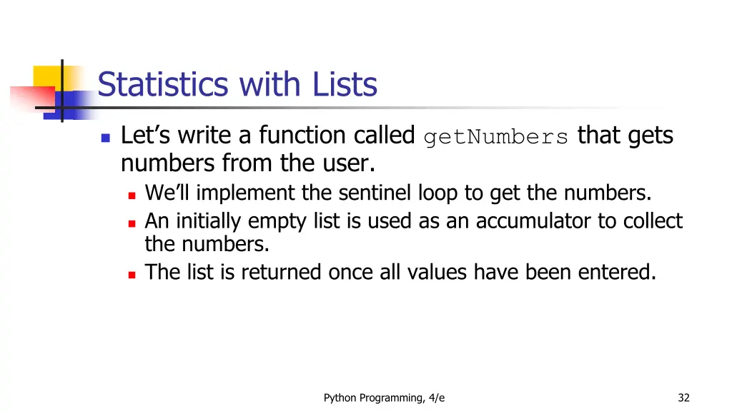 statistics with lists 1