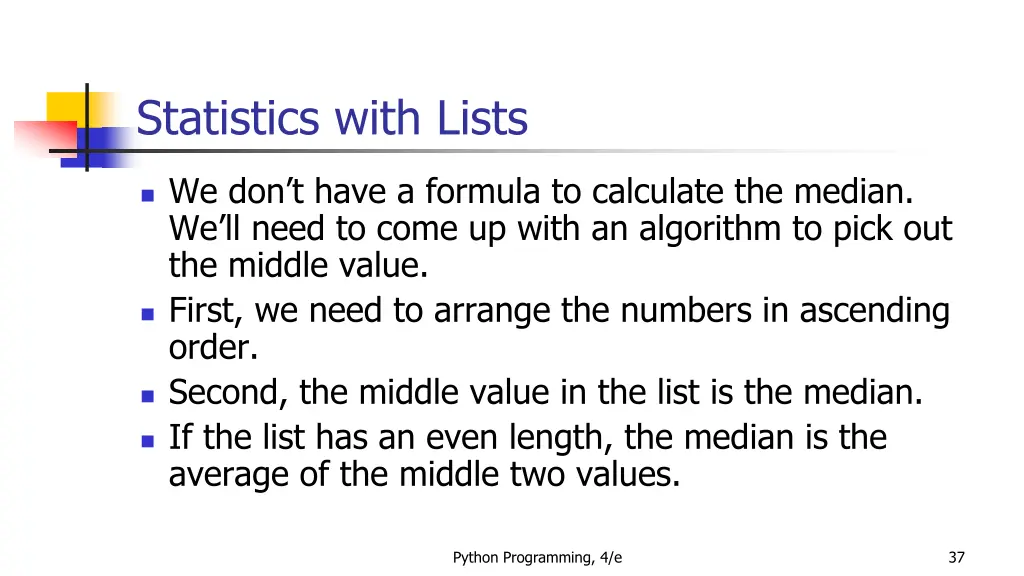 statistics with lists 6