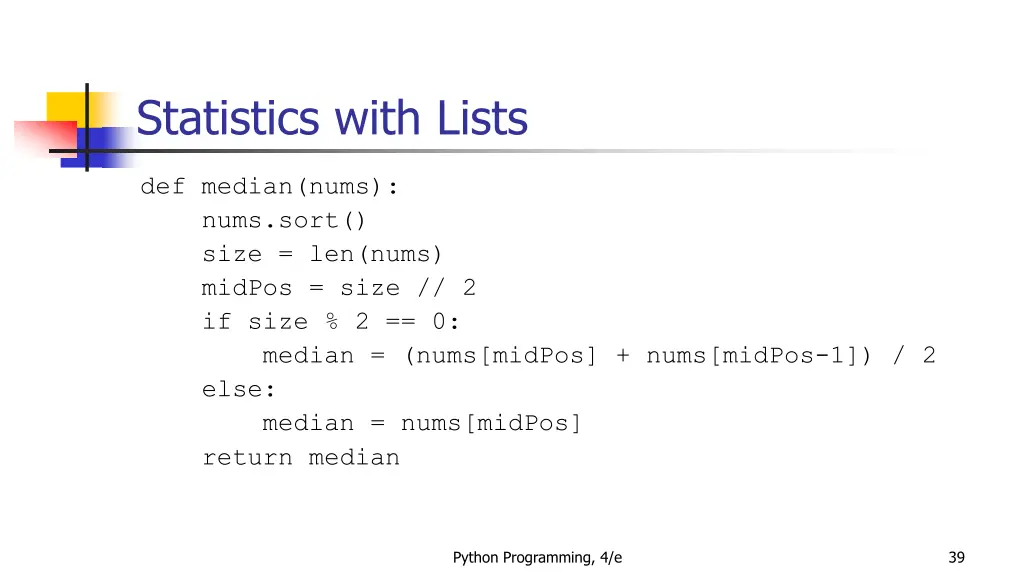 statistics with lists 8