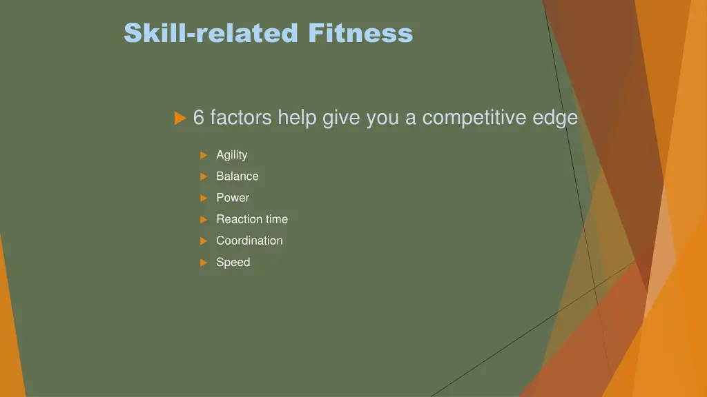 skill related fitness