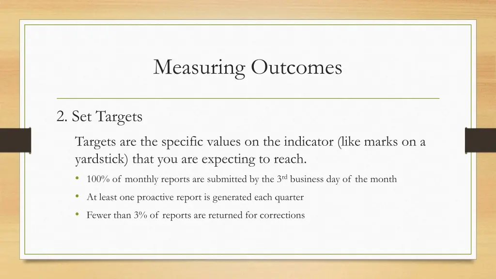 measuring outcomes 2