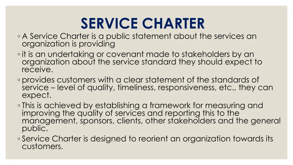 service charter