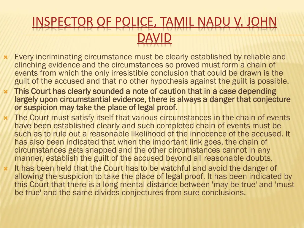 inspector of police tamil nadu v john david