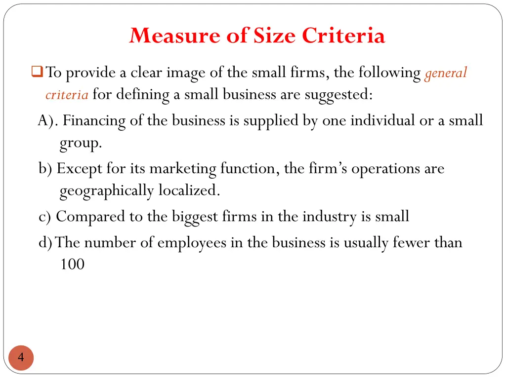 measure of size criteria 1