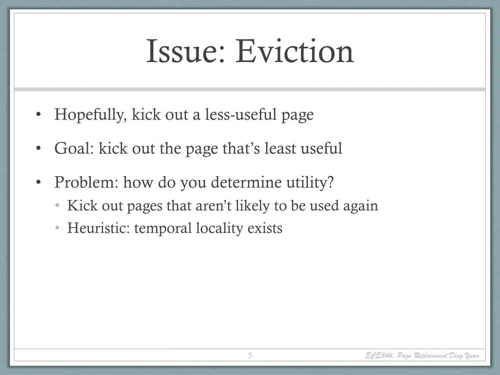 issue eviction