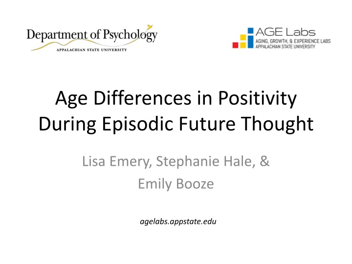 age differences in positivity during episodic