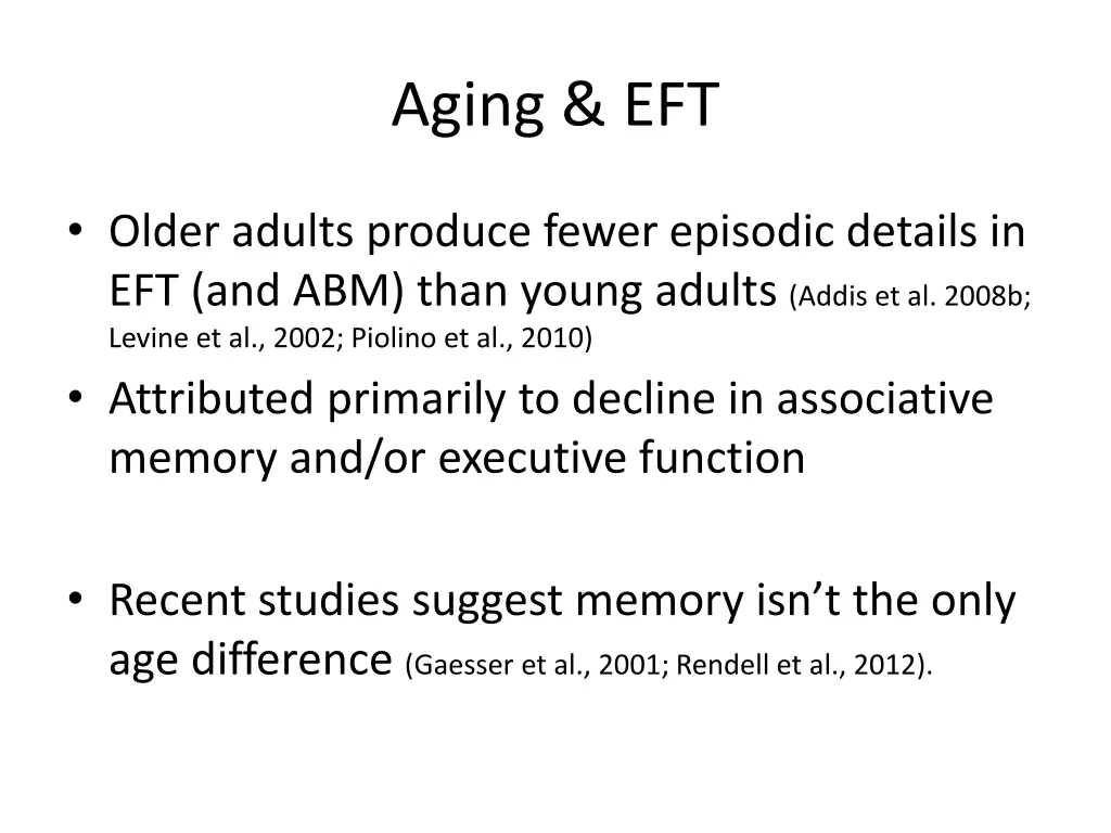 aging eft