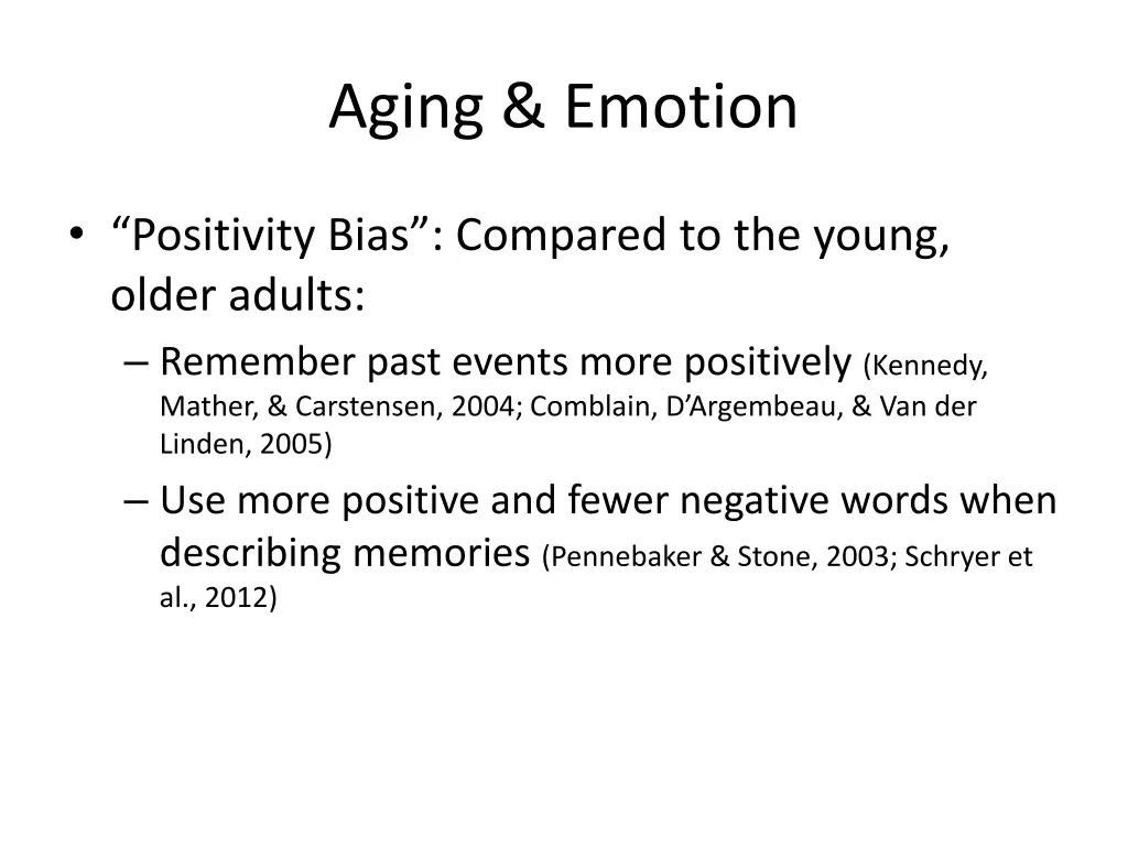 aging emotion