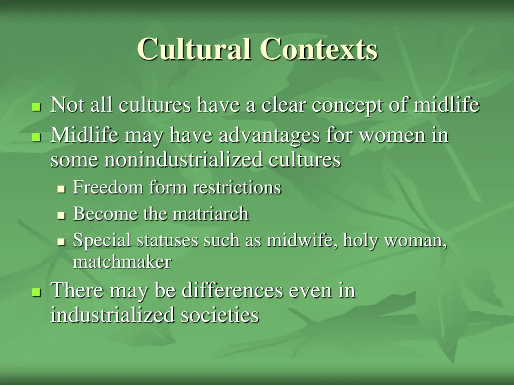 cultural contexts