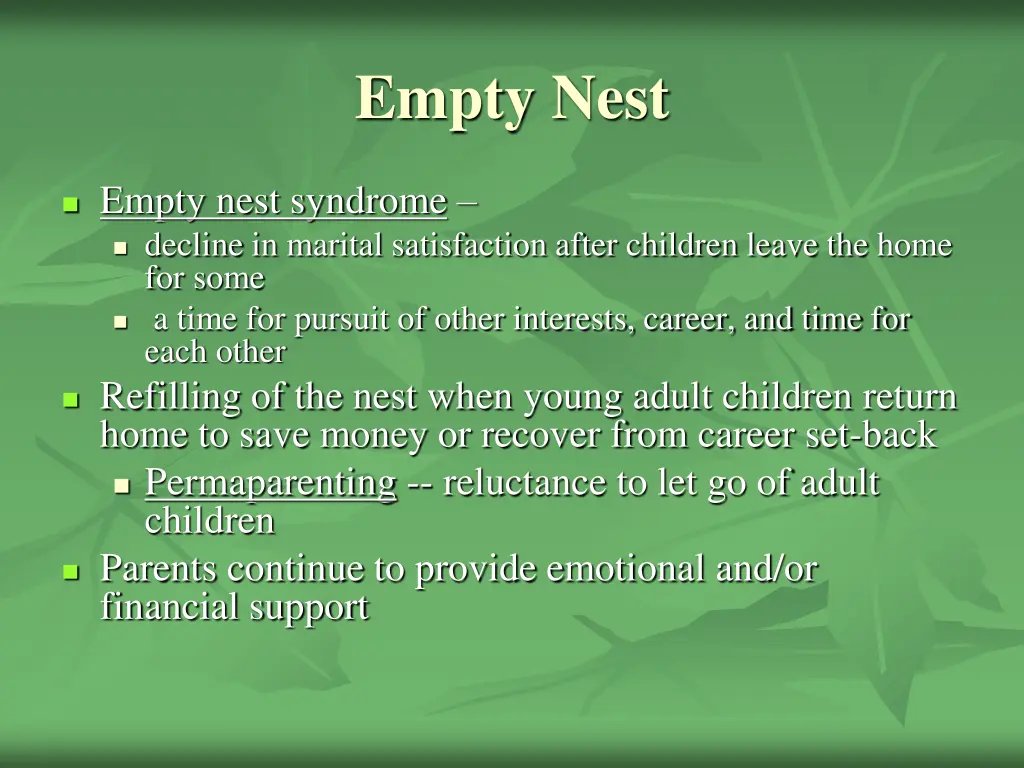 empty nest