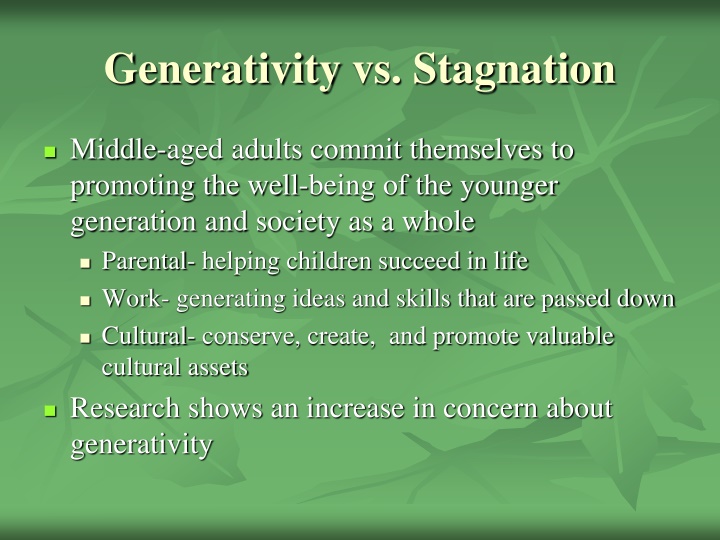 generativity vs stagnation