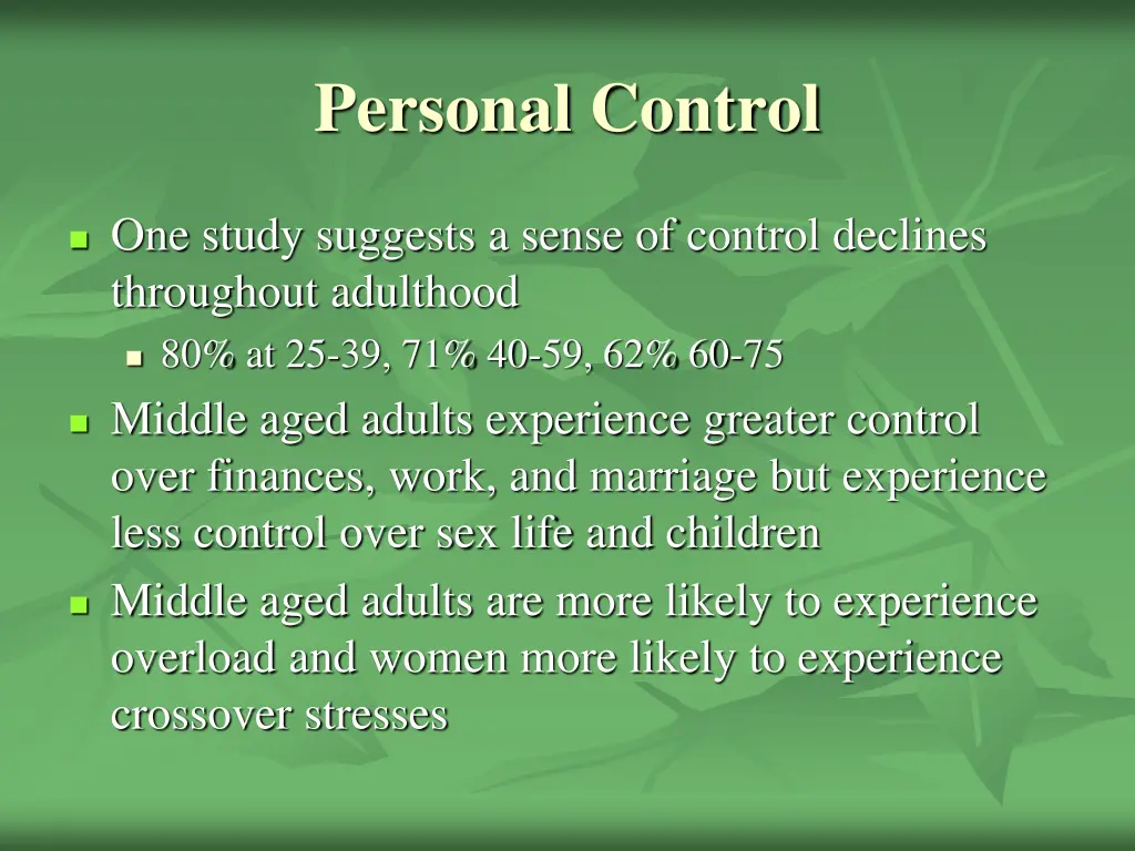 personal control