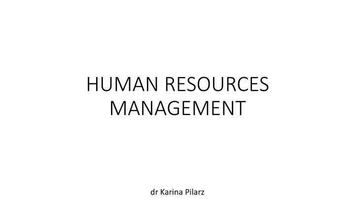 human resources management