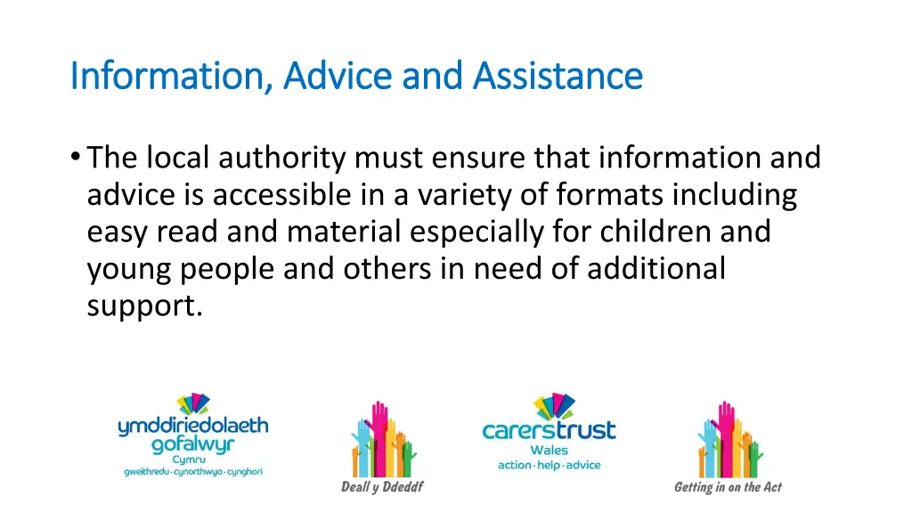 information advice and assistance information