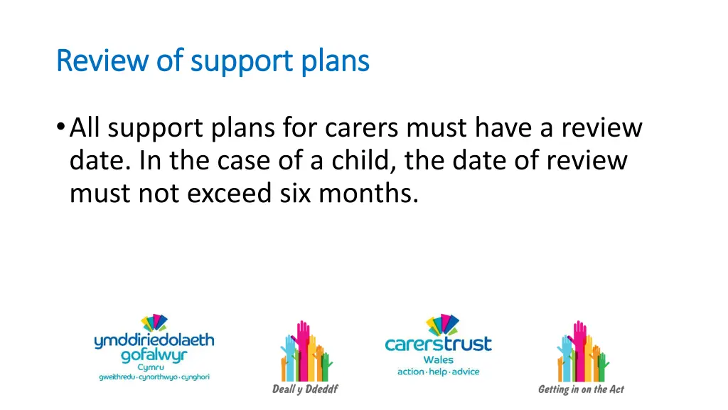 review of support plans review of support plans