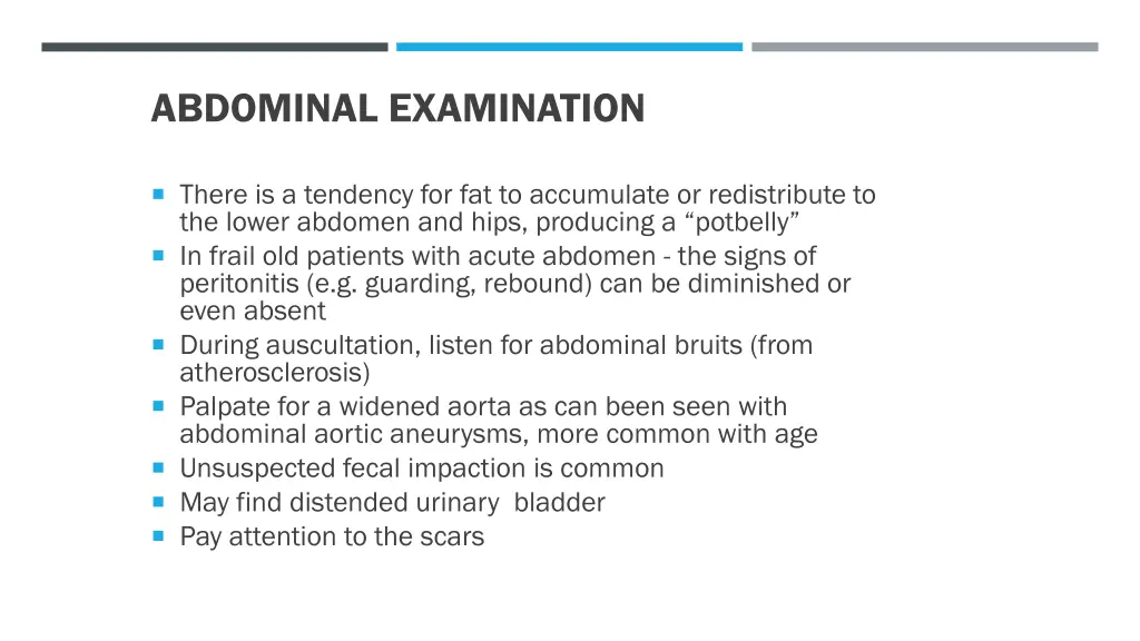 abdominal examination