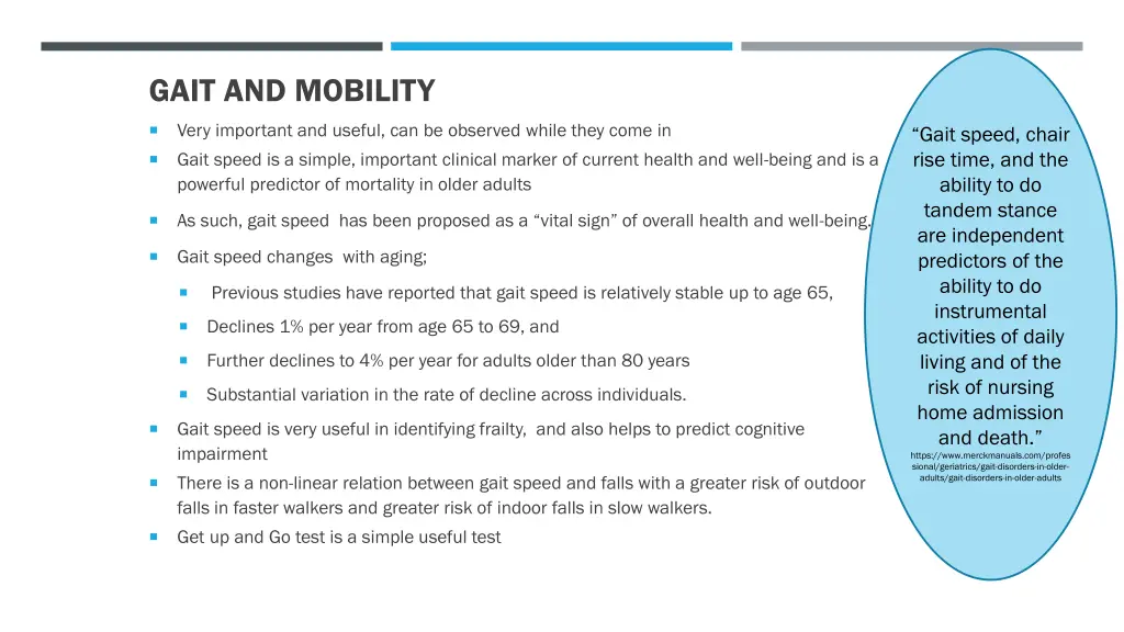 gait and mobility