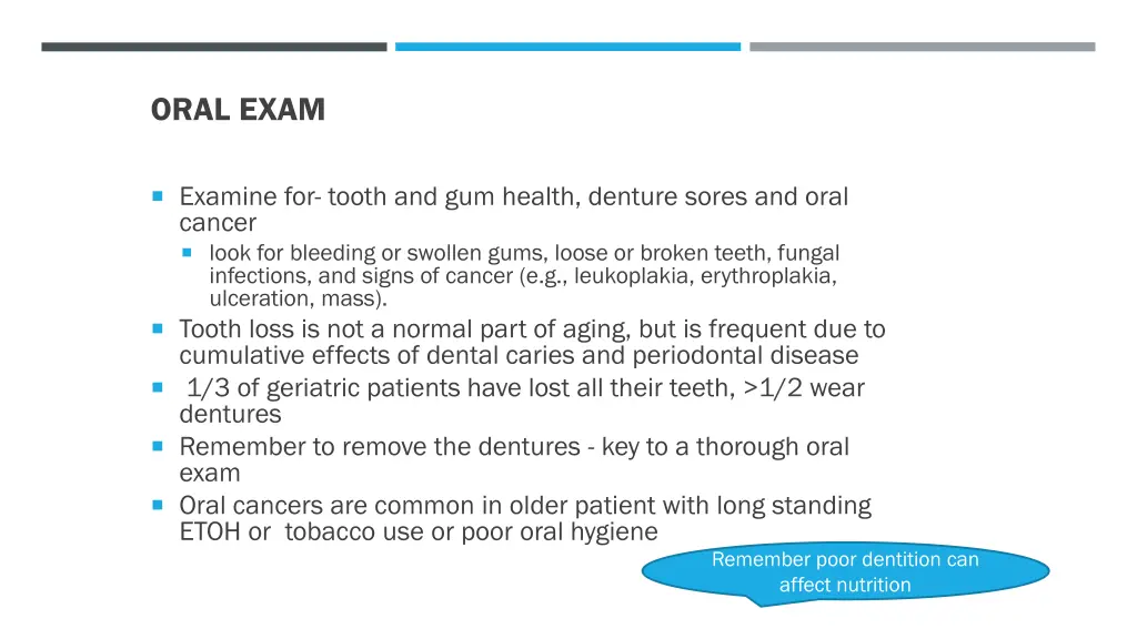 oral exam