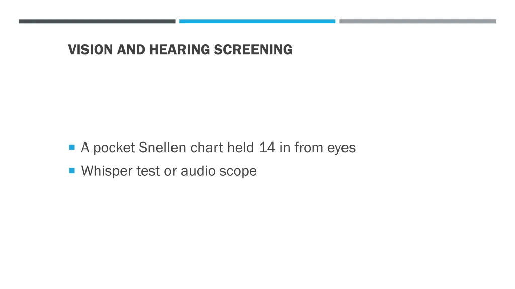 vision and hearing screening