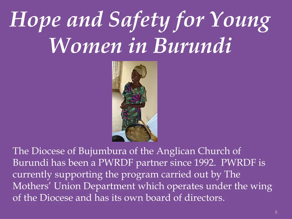 hope and safety for young women in burundi