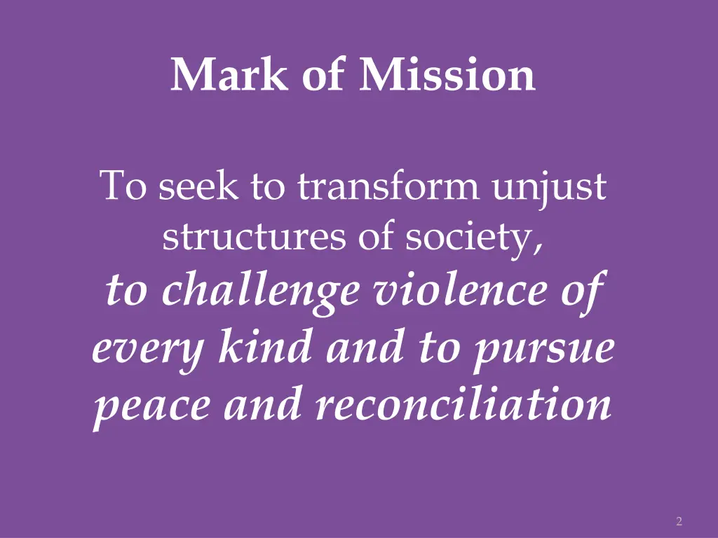 mark of mission