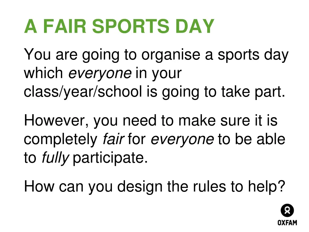 a fair sports day