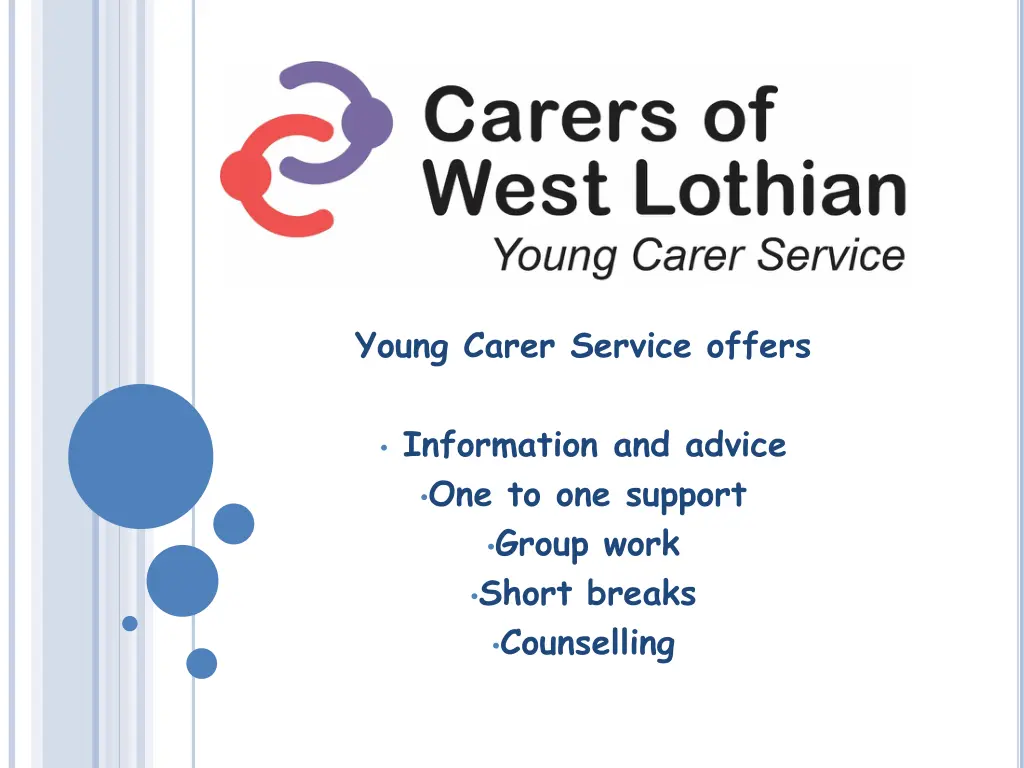 young carer service offers