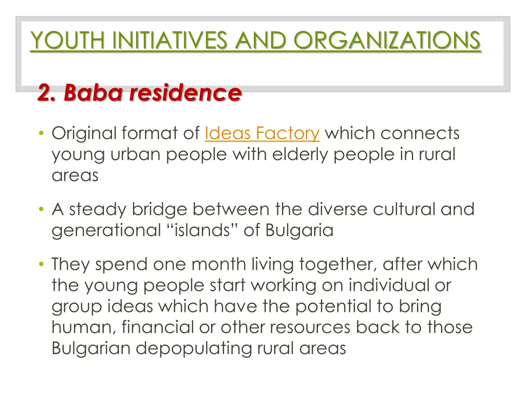 youth initiatives and organizations 1