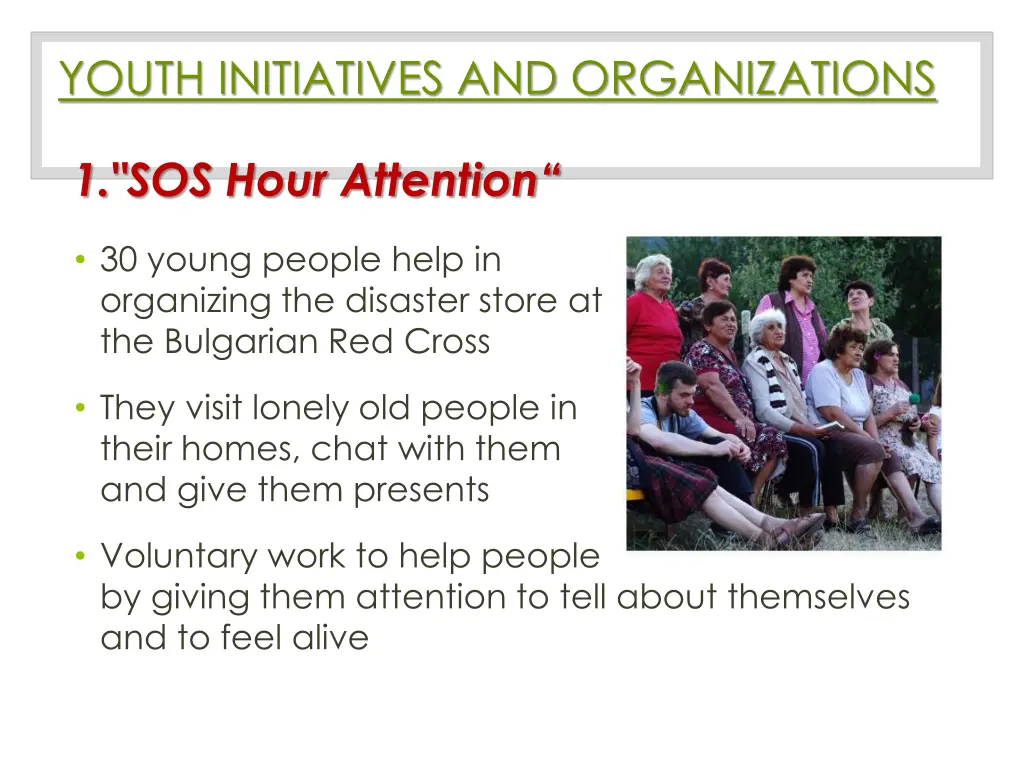 youth initiatives and organizations