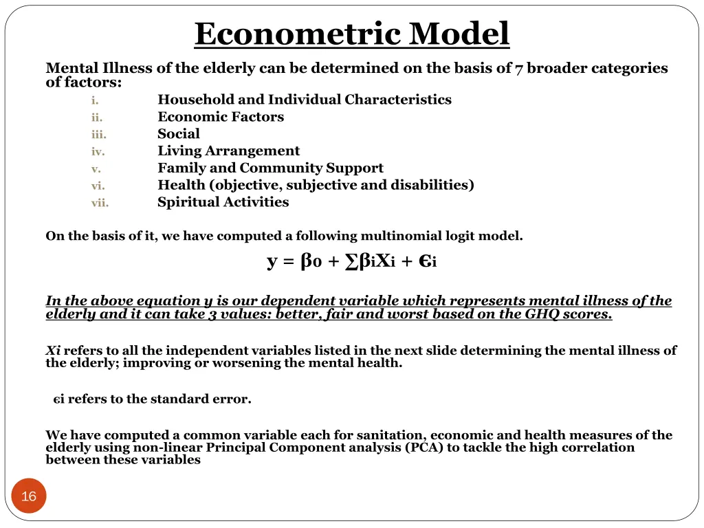 econometric model