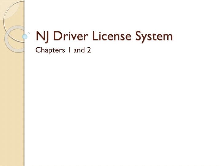 nj driver license system chapters 1 and 2