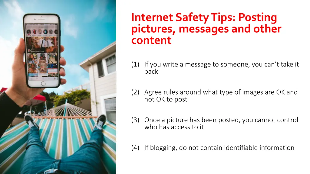 internet safety tips posting pictures messages