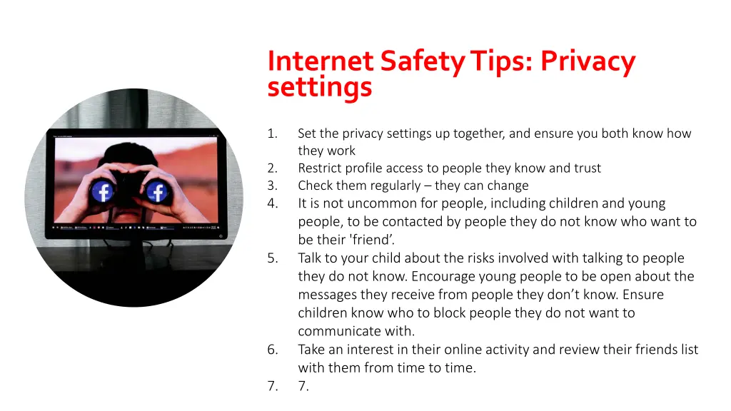 internet safety tips privacy settings