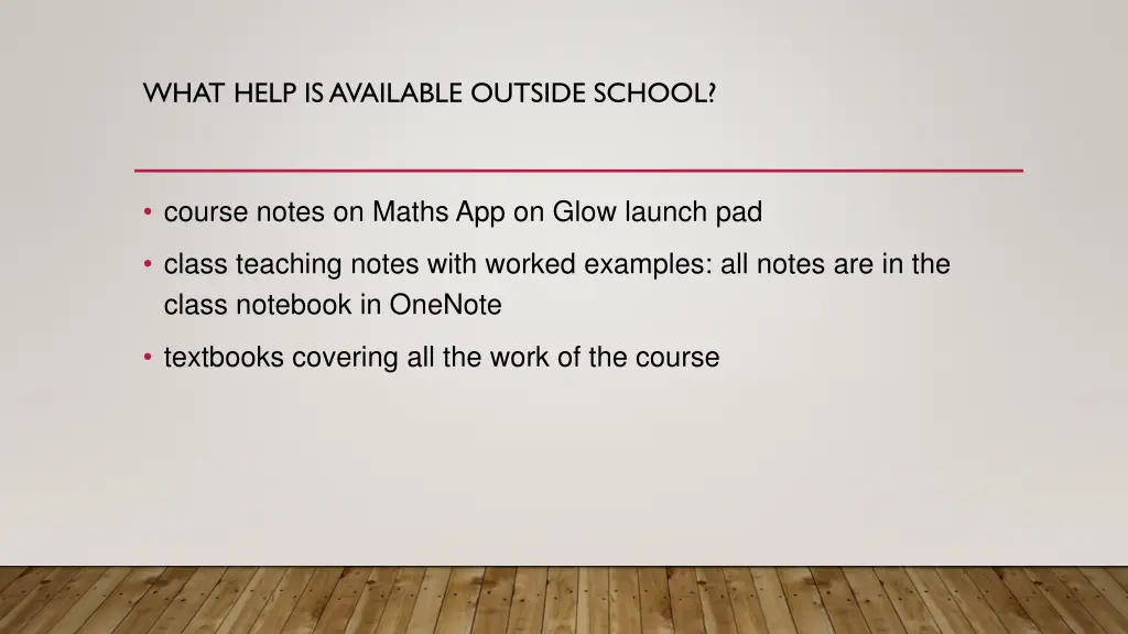 what help is available outside school