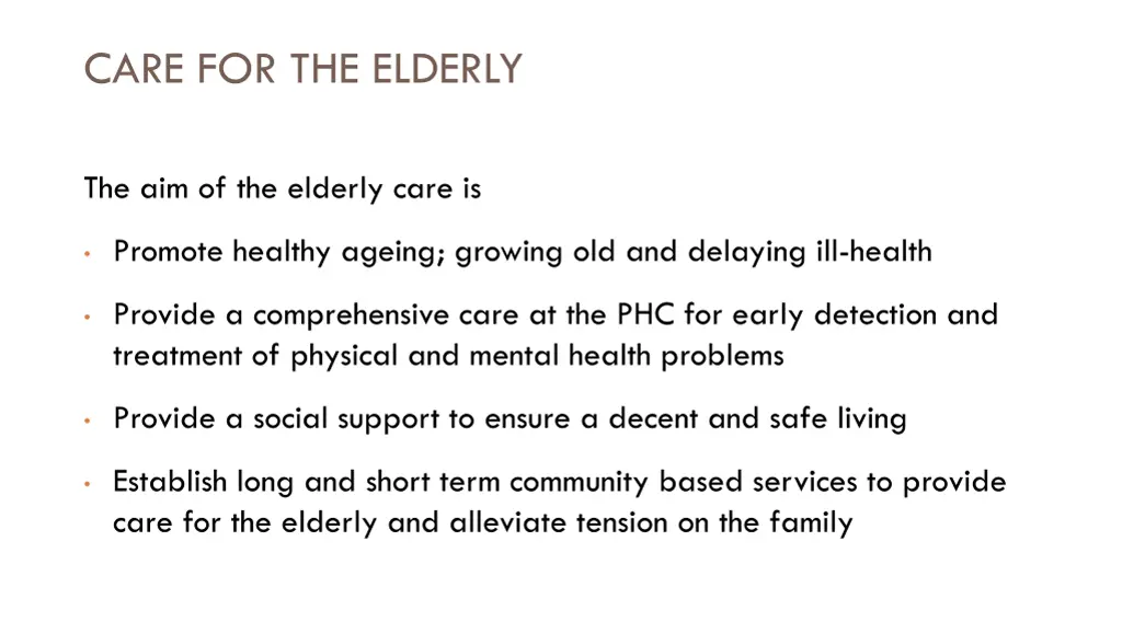 care for the elderly 1