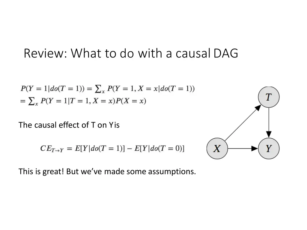 review what to do with a causaldag