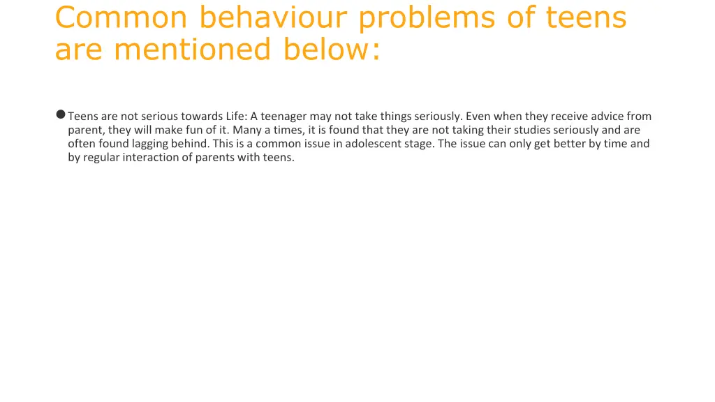 common behaviour problems of teens are mentioned 12