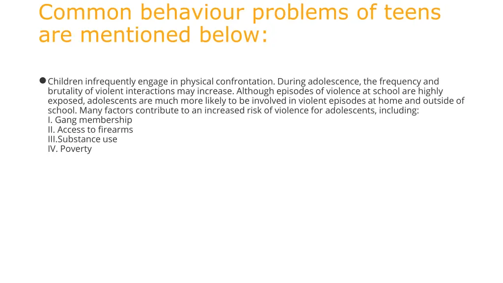 common behaviour problems of teens are mentioned 14